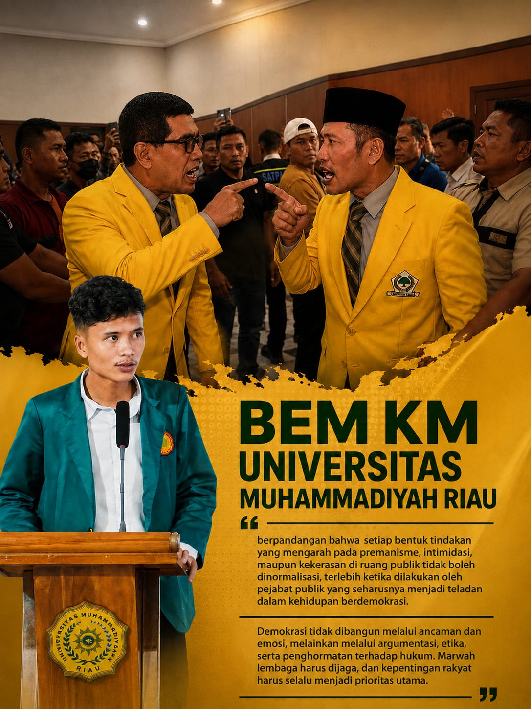Dugaan Intimidasi Warnai Rapat Banggar DPRD Riau, BEM KM UMRI Keluarkan Pernyataan Sikap